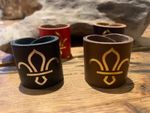 LEATHER SCOUT WOGGLE - UK Scout Association Fluer-de-Lis Scout Woggle