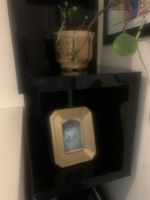 Vintage Mid Century Black Lacquer Shelving Unit Display Unit