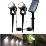 T-SUN Solar Spot Lights 2-in-1 LED Outdoor Garden Landscape Wall Stake lights UK