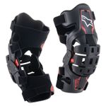 Alpinestars 2026 Youth Bionic 5S Knee Braces Black Red  MX Motocross Quad ATV