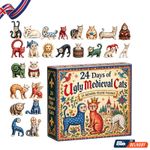 24 Days of Ugly Medieval Cats Advent Calendar 2026 2D Acrylic Ugly Medieval Cat