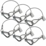 6x Equinox Safety Bond Wire 30cm Length 25KG SWL Stage Theatre DJ PVC Coated