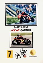 Barry Sheene Yamaha Photo Display. Signed.