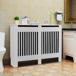 High Gloss Radiator Cover Wood Frame Cabinet Stand Vents Shelf Bedroom Hallway 