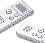 Digital Voice Recorder 8GB Portable Dictaphone MP3 Sound Recorder Silver