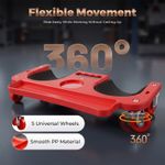 Rolling Knee Board Tile Flooring Kneeling Creeper Seat with Wheels Red