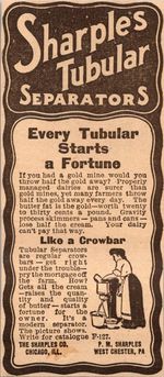 The Sharples Co Tubular Separators West Chester PA 1906 Minneapolis Ad SAL1-M11
