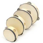 Wooden Tambourine Wooden Handheld Drum 4/6/8/10inch Single Row Tambourine