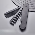 EDC Folding Comb Tool with Textured Grip for Styling and Grooming