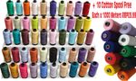 50 Large SEWING 100% PURE COTTON THREAD 50 Color Premium Quality+ 10 x1000m Free
