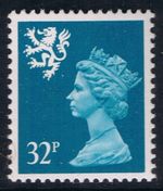 GB SG S77 MNH MINT Scotland 32p Greenish-Blue PP Regional Machin Definitive