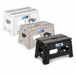 Extra Wide Step Stool Folding Plastic Multi Purpose Anti Slip Grip Easy Storage