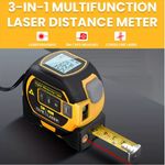 Laser Tape Measure 3 In 1 Digital Tape Measure High Precision Rangefinder
