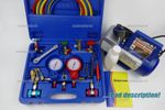 AC Air conditioning heat pump R410a R134a R404 charging gauge manifold kit split