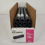 ProLine PVC Schedule 80 Nipple 1/2in x 12in Qty: 15 - Model 403-120H