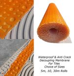 Decoupling Membrane Matting 5m to 30m2 Anti Crack, Waterproof Roll - Orange