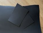 Black Matte Smooth Cowhide Leather Sheets  2.8-3 mm thick various sizes