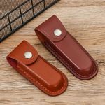 Leather Sheath Pocket Folding Flashlight Belt Loop Case Holder Multi Tool Case