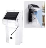 Doorbell Rain Cover Solar Panel Powered Outdoor Waterproof Shell for Video Case