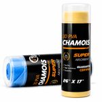 Shammy Car Drying Chamois 2-Pack 26x17in Ultra-Absorbent PVA Microfiber Towels