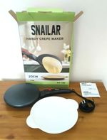Snailar Handy Crepe Maker 20cm Electric Pancake Griddle Non-Stick 800W AN-108