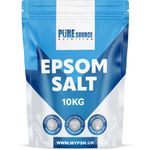 Organic Epsom Salt 10KG Bath Spa Bathing Magnesium Sulphate Epsom Salts BP FCC