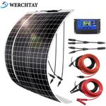 12Volt 100W 200W 400W Flexible Solar Panel Kit for Caravan RV Boat Home van shed