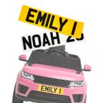 Personalised Kids Ride On Car Number Plates – Custom Mini License Plate Toy 4D