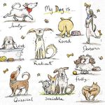 4 x  Paper Napkins/3Ply/33cm/Decoupage/Animals/Assorted Dogs/Emotion Dogs