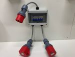 16A to 2×16A 5 Pin 3 Phase splitter MCB Step-Down Distribution Box Industrial