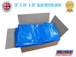 X50 BLUE Heavy Duty 140G Refuse Sacks Bin Bags, 18" x 29" x 39", UK SELLER 