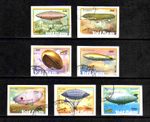Vietnam 1990 Airships complete IMPERFORATE set of 7 values (SG 1430-1436) used