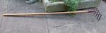 Vintage Drag Fork 4 Prong Manure Straw Hay fork. Farm chrome tool. SMALLISH SIZE