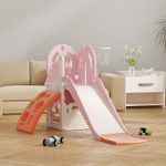 3-in-1 Kids Slide  Playground Toy Se with Basketball Hoop & Climber for Toddlers