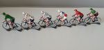 Vintage Tour De France Figurines x 6 Hand Painted Zinc Alloy