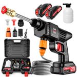 2 Battery Cordless Car Garden High Pressure Washer Jet Water Wash Cleaner Gun UK