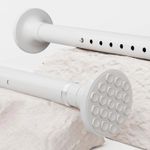 50-410cm Heavy Duty Extendable Curtain Pole Ø25mm/32mm Telescopic Shower Curtain