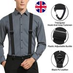 New Heavy Duty Elastic Suspenders for Men Trouser Pants Braces Strap Work Belt