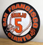RARE San Francisco Giants Shinjo #5 Vintage Felt Wall Hanging RicoTag 2002 MLB