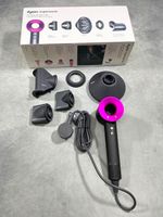 Dyson Supersonic Standard Hair Dryer Black/Pink with Diffuser & Attachments