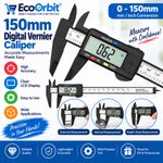 150mm Digital Vernier Caliper Electronic LCD Gauge Plastic Measuring Tool UK