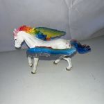 MOJO Pegasus Horse White With Rare multi colour Wings And Mane 2014 Toy Figurine