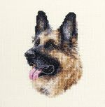 GERMAN SHEPHERD DOG, Full counted cross stitch kit + all materials *FIDO STUDIO