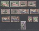 Ceylon Stamps 1938 SG393;b;394b;e;395;a;396b;397;a used CV £72.25