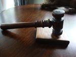 HANDMADE WOOD GAVEL AND BLOCK - BEAUTIFUL GAVEL - 8.5 ins