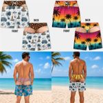 Funny Swim Trunks Fake Butt Shorts, Mens Thong Illusion, Fake Denim Gift XXS-3XL