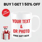 Personalised Photo Mug Cup Custom Design Image Name Eid Gift Christmas Birthday