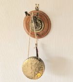 Antique Brass Stag Oak Roundel Wall Mounted Dinner Gong & Hand Turned Striker