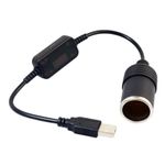 USB C Type C to 12V Car Cigarette Lighter Socket Converter Adapter Female