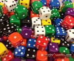 D6 Dice 12mm - Pack of 50 - Choose Colour - Tabletop Wargames Board Games
